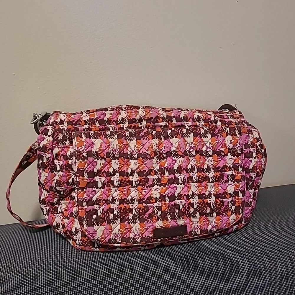 Vera Bradley Pink and Brown Crossbody Bag